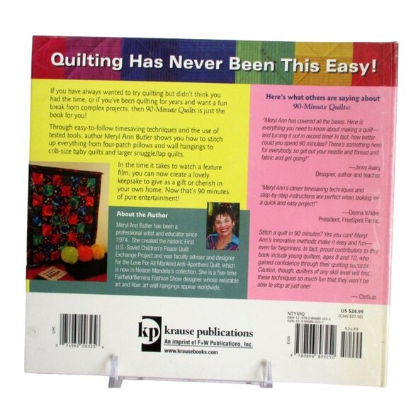 90-Minute Quilts By Meryl Ann Butler 15+ Projects You Can Stitch In An Afternoon - Picture 2 of 3
